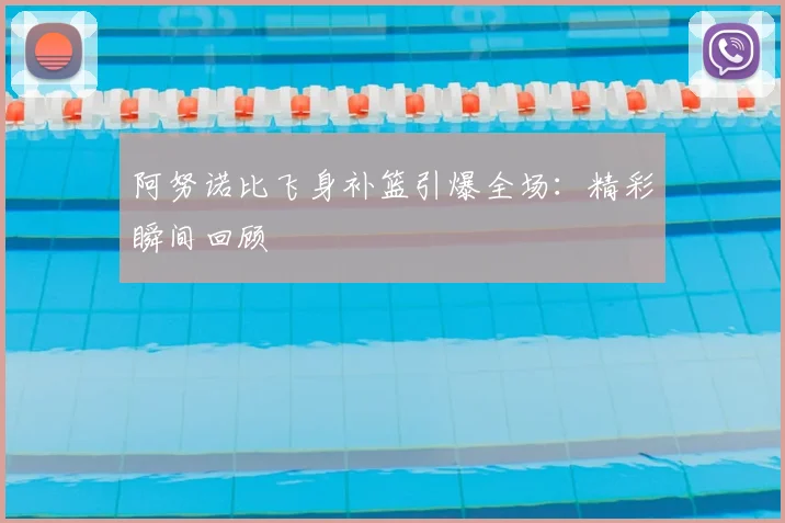 阿努诺比飞身补篮引爆全场：精彩瞬间回顾